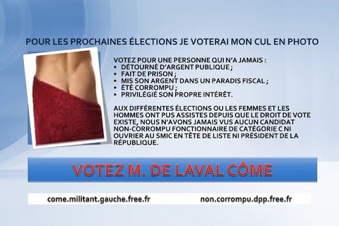 Je voterai mon cul en photo 